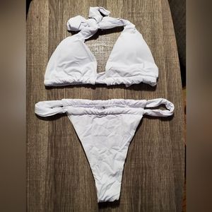 Matte Bikini Size Large NWT White